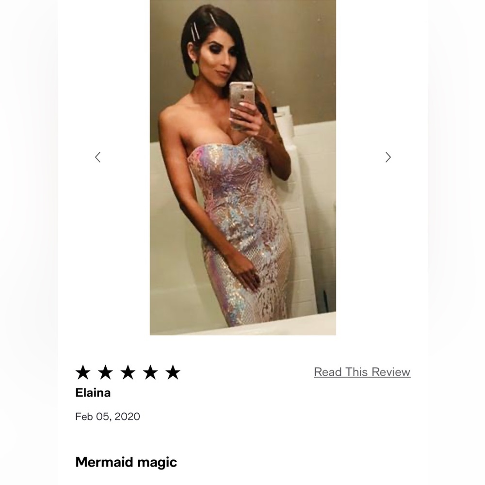 Say Yes To The Prom Iridescent Mermaid Dress - Picture 5 of 6